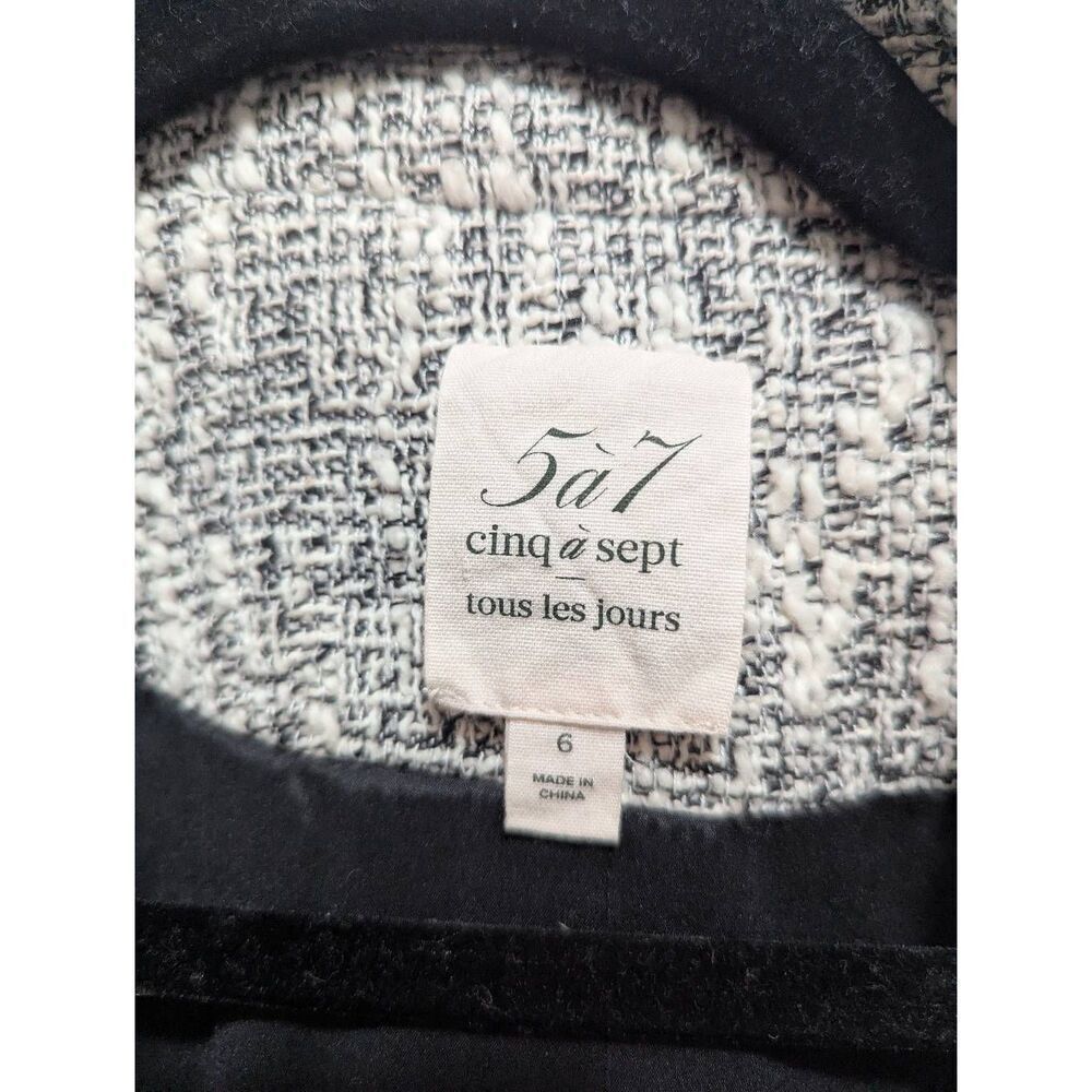 Cinq a Sept erin fringed boucle blazer 6 - Picture 3 of 4